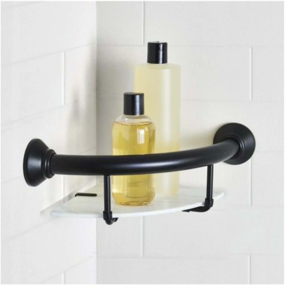 Better Homes & Garden Matte Black Corner Grab Bar